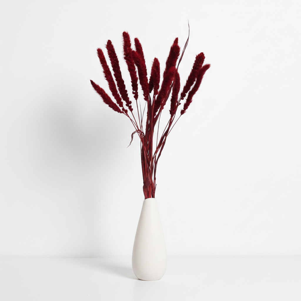 Setaria sušená - bordo, výrazná a elegantní dekorace pro moderní aranžmá